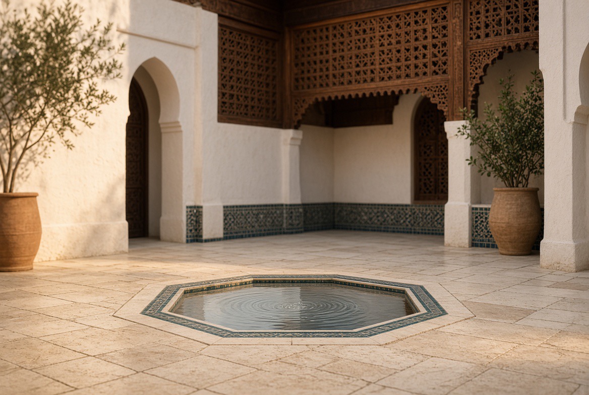 Flush-set fountain